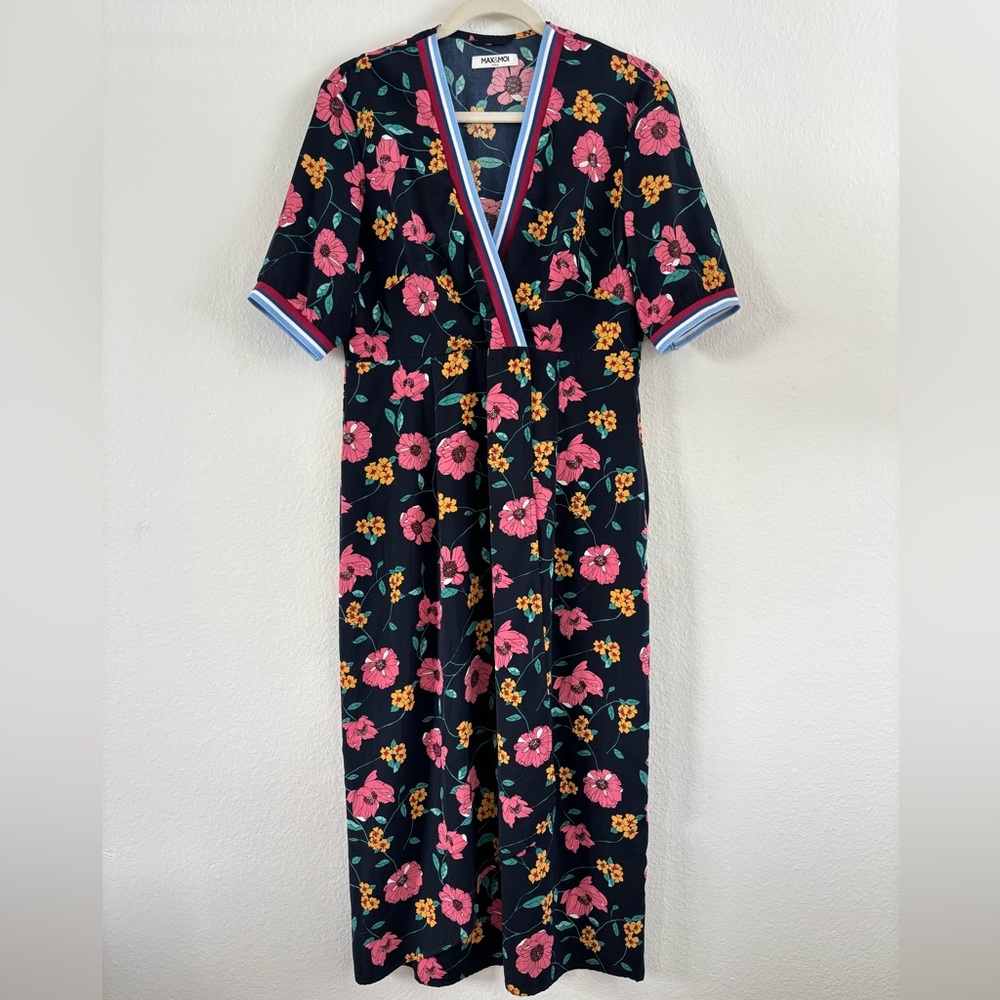 MAX & MOI Paris Floral Faux Wrap Dress 
Made in France 40/US 8